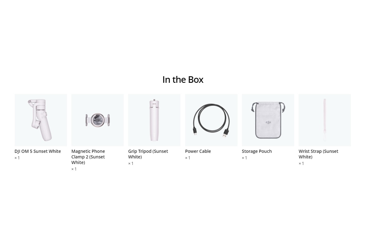 DJI OM5 stabilizatorius telefonams / OM 5 (Sunset White) • Promaksa